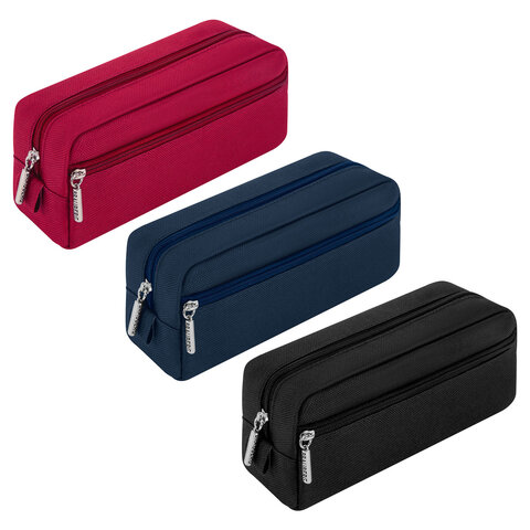 Пенал мягкий BRAUBERG, 2 отделения, ассорти 3 цвета, "Basic", 19х9х4 Пенал мягкий BRAUBERG, 2 отделения, ассорти 3 цвета, "Basic", 19х9х4