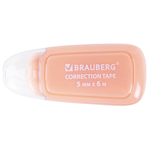 Корректирующая лента BRAUBERG COMPACT PLUS PASTEL, 5 мм х 6 м, корпус ассорти, Корректирующая лента BRAUBERG COMPACT PLUS PASTEL, 5 мм х 6 м, корпус ассорти,
