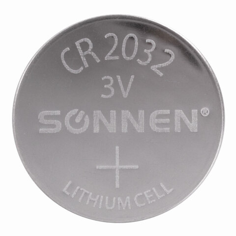 Батарейка литиевая SONNEN Lithium CR2032 "таблетка, дисковая, Батарейка литиевая SONNEN Lithium CR2032 "таблетка, дисковая,