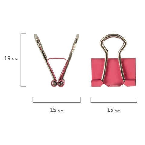 Зажимы для бумаг STAFF "Profit", КОМПЛЕКТ 12 шт., 15 мм, на 45 листов, Зажимы для бумаг STAFF "Profit", КОМПЛЕКТ 12 шт., 15 мм, на 45 листов,