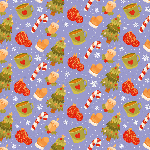 Бумага упаковочная новогодняя "Сказочный подарок", 70х100 см, 10