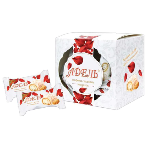 Конфеты АККОНД "Адель" с цельным миндалём в кокосовой стружке, 150 г Конфеты АККОНД "Адель" с цельным миндалём в кокосовой стружке, 150 г