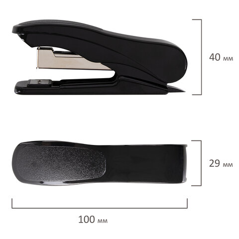 Степлер №10 STAFF "EVERYDAY", до 12 листов, с антистеплером, черный, Степлер №10 STAFF "EVERYDAY", до 12 листов, с антистеплером, черный,