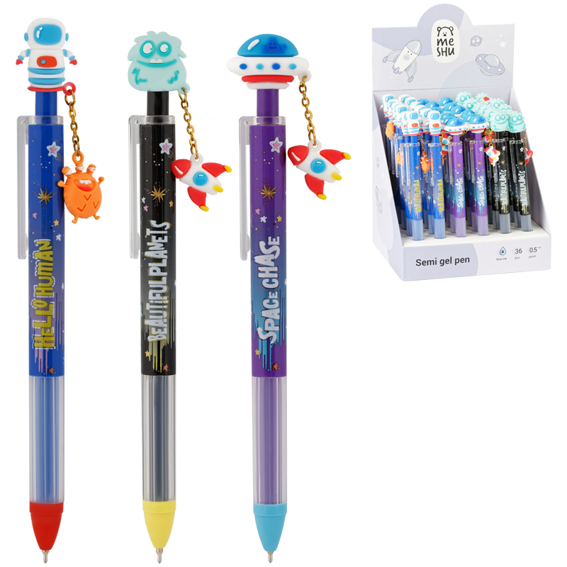 Ручка шариковая автоматическая MESHU "Space Journey" синяя, 0,5мм, Ручка шариковая автоматическая MESHU "Space Journey" синяя, 0,5мм,