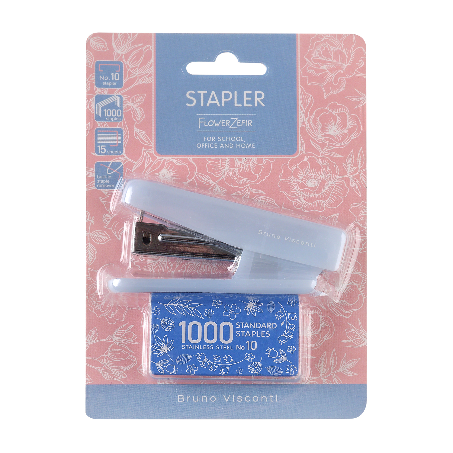 СТЕПЛЕР КАНЦЕЛЯРСКИЙ СО СКОБАМИ 10, "FlowerZefir", 1000 скоб СТЕПЛЕР КАНЦЕЛЯРСКИЙ СО СКОБАМИ 10, "FlowerZefir", 1000 скоб