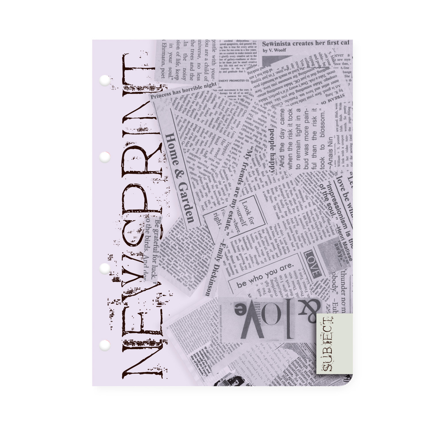 КОМПЛЕКТ РАЗДЕЛИТЕЛЕЙ ДЛЯ ТЕТРАДИ НА КОЛЬЦАХ А5, 4 Л. "ГАЗЕТА" КОМПЛЕКТ РАЗДЕЛИТЕЛЕЙ ДЛЯ ТЕТРАДИ НА КОЛЬЦАХ А5, 4 Л. "ГАЗЕТА"