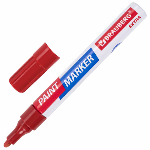 Маркер-краска лаковый EXTRA (paint marker) 4 мм, КРАСНЫЙ, УЛУЧШЕННАЯ Маркер-краска лаковый EXTRA (paint marker) 4 мм, КРАСНЫЙ, УЛУЧШЕННАЯ