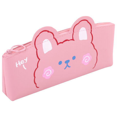 Пенал ЮНЛАНДИЯ ЮНИОР, 1 отделение, искусственная кожа, "Pink bear", Пенал ЮНЛАНДИЯ ЮНИОР, 1 отделение, искусственная кожа, "Pink bear",