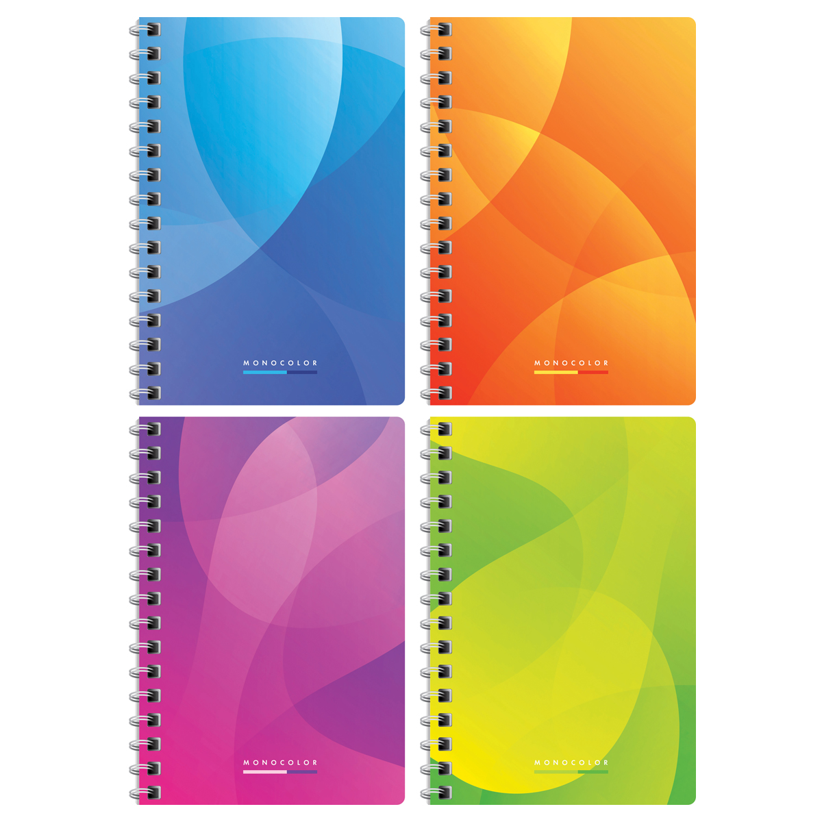 Записная книжка А6, 80л. на гребне BG "Lite monocolor" Записная книжка А6, 80л. на гребне BG "Lite monocolor"