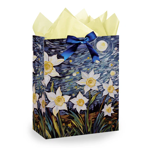 Пакет подарочный (1 штука) 18х10х23 см (M), "3D Flowers", ассорти, с Пакет подарочный (1 штука) 18х10х23 см (M), "3D Flowers", ассорти, с