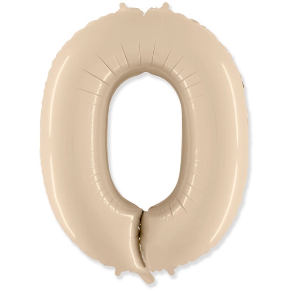 Фигура Цифра 0 Сатин Cream 40"/102см Фигура Цифра 0 Сатин Cream 40"/102см