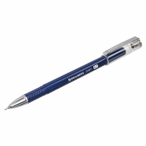 Ручка шариковая масляная BRAUBERG "Oxet", СИНЯЯ, корпус синий, Ручка шариковая масляная BRAUBERG "Oxet", СИНЯЯ, корпус синий,