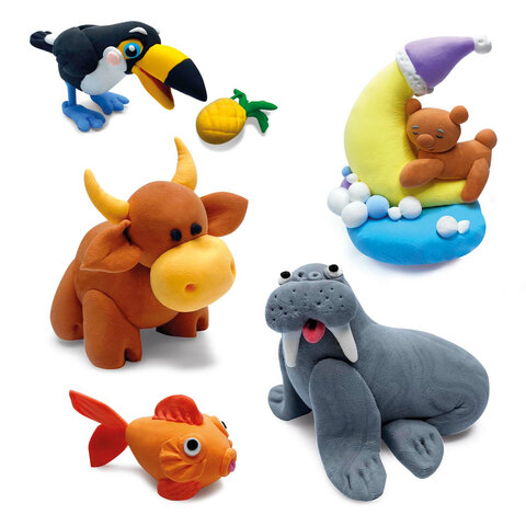 Пластилин супер лёгкий воздушный застывающий 36 цветов, 360 г, 3 стека, BRAUBERG