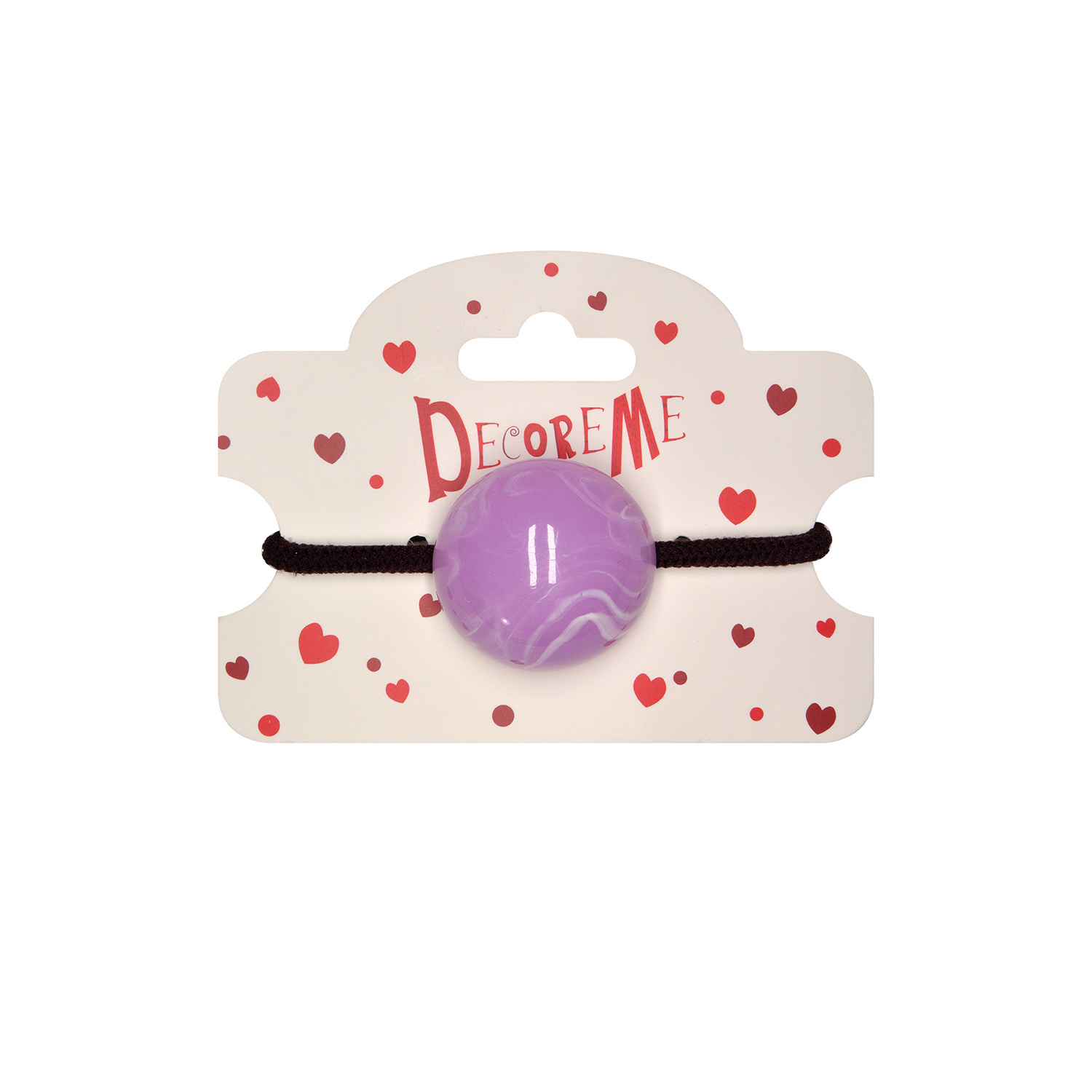 РЕЗИНКА ДЛЯ ВОЛОС "БОЛЬШАЯ ПОЛУСФЕРА" 1 ШТ, 5 ЦВЕТОВ