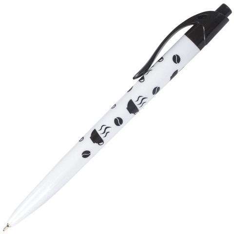 Ручка шариковая масляная автоматическая BRAUBERG BLACK&WHITE Ручка шариковая масляная автоматическая BRAUBERG BLACK&WHITE