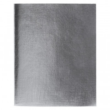 Бизнес-тетрадь А5, 96л, кл, скреп, обл.бумвинил, бл.офс METALLIC Серебро 058962 Бизнес-тетрадь А5, 96л, кл, скреп, обл.бумвинил, бл.офс METALLIC Серебро 058962