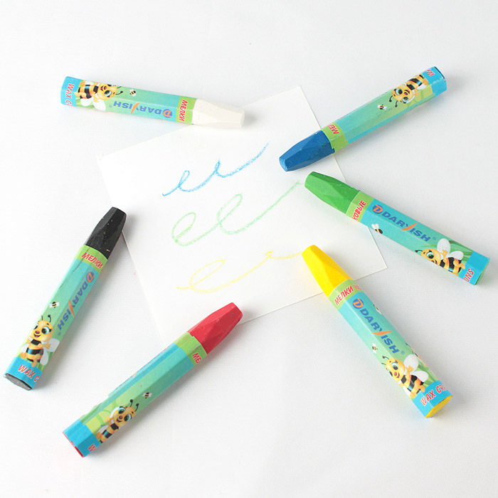 Мелки восковые 6цв. "Darvish"