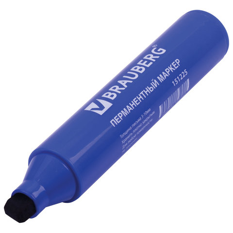 Маркер перманентный BRAUBERG "JUMBO", СИНИЙ, ШИРОКАЯ ЛИНИЯ ПИСЬМА, Маркер перманентный BRAUBERG "JUMBO", СИНИЙ, ШИРОКАЯ ЛИНИЯ ПИСЬМА,