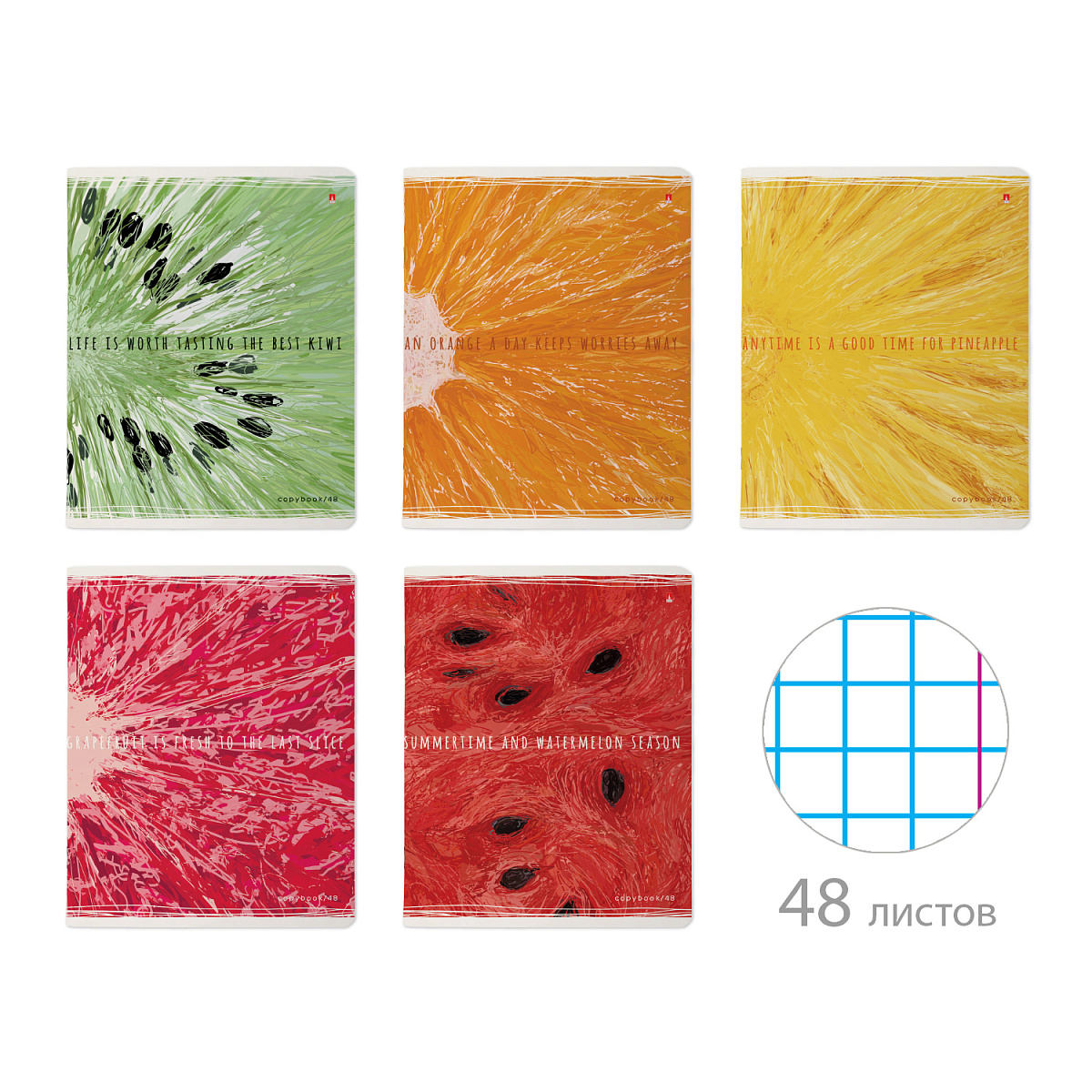 ТЕТРАДЬ 48 ЛИСТОВ, "EXOTIC FRUITS" 5 ВИДОВ ТЕТРАДЬ 48 ЛИСТОВ, "EXOTIC FRUITS" 5 ВИДОВ