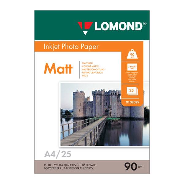 Фотобумага LOMOND 25 л. 90 г/м2 А4 матов.: 0102029 штр.: 4607003956080 Фотобумага LOMOND 25 л. 90 г/м2 А4 матов.: 0102029 штр.: 4607003956080