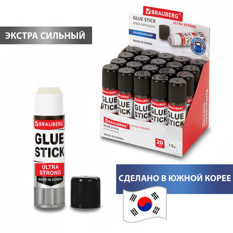 Клей-карандаш BRAUBERG ULTRA STRONG, УСИЛЕННАЯ ФОРМУЛА, 15 г, ЮЖНАЯ КОРЕЯ, Клей-карандаш BRAUBERG ULTRA STRONG, УСИЛЕННАЯ ФОРМУЛА, 15 г, ЮЖНАЯ КОРЕЯ,