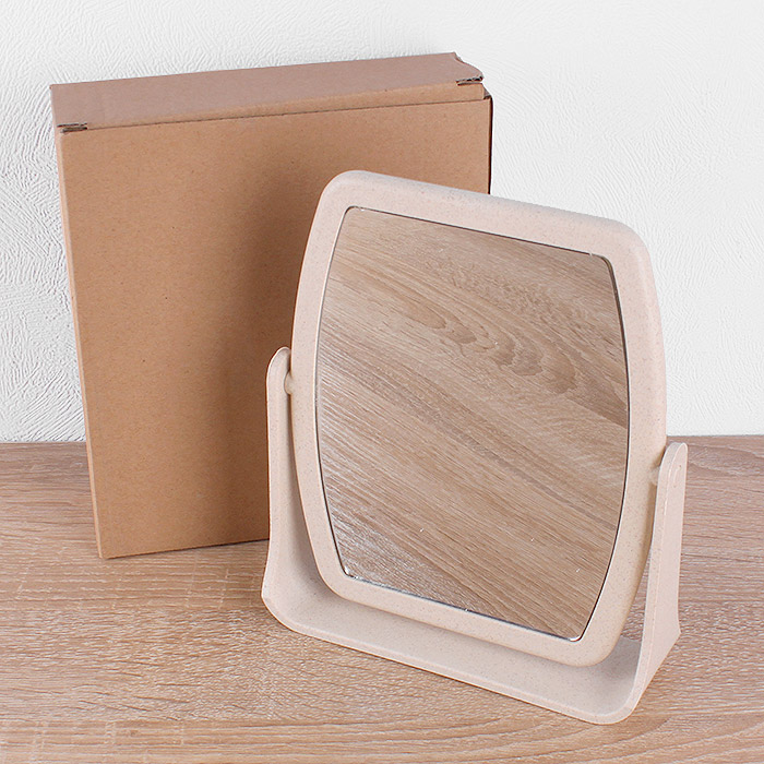 Зеркало настольное прямоугольное 13*15,8см двустороннее пластиковое ассорти Зеркало настольное прямоугольное 13*15,8см двустороннее пластиковое ассорти