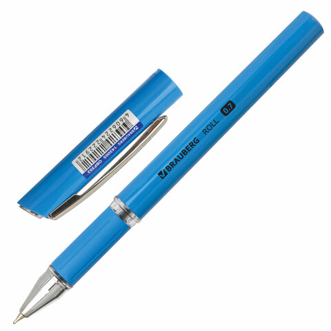 Ручка шариковая масляная с грипом BRAUBERG "Roll", СИНЯЯ, корпус Ручка шариковая масляная с грипом BRAUBERG "Roll", СИНЯЯ, корпус