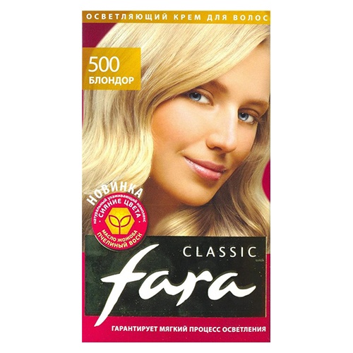 Краска для волос Fara Classic Тон 500, блондор, 135 мл Краска для волос Fara Classic Тон 500, блондор, 135 мл