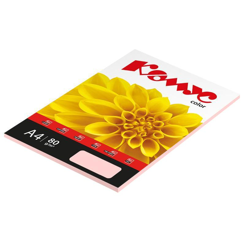 Бумага цветная Комус Color (роза пастель) 80г, А4, 50 л. Бумага цветная Комус Color (роза пастель) 80г, А4, 50 л.