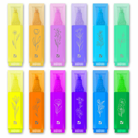 Набор текстовыделителей мини, 12 ЦВЕТОВ, BRAUBERG "ULTRA", 6 неоновых Набор текстовыделителей мини, 12 ЦВЕТОВ, BRAUBERG "ULTRA", 6 неоновых