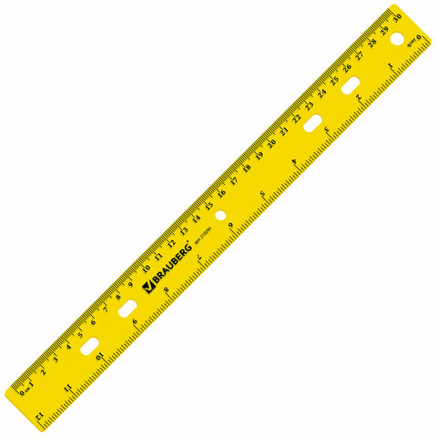 Линейка пластиковая 30 см, BRAUBERG "Crystal", тонированная, ассорти, Линейка пластиковая 30 см, BRAUBERG "Crystal", тонированная, ассорти,
