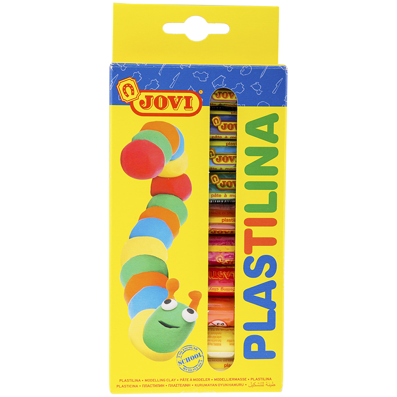 Пластилин JOVI, 10 цветов, 150г, растительный, картон, европодвес Пластилин JOVI, 10 цветов, 150г, растительный, картон, европодвес