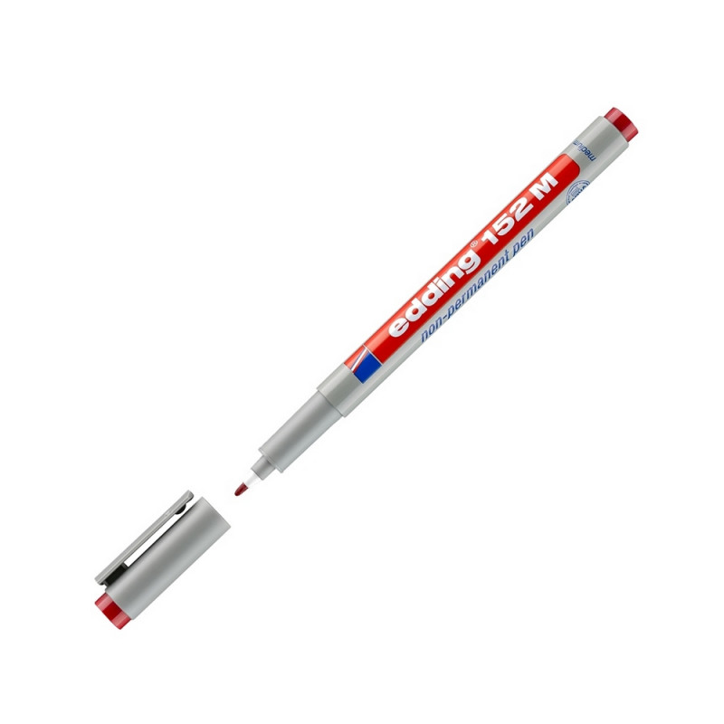 Маркер для глянцевых поверхностей EDDING 152/2 M красный 1 мм., стираемый Маркер для глянцевых поверхностей EDDING 152/2 M красный 1 мм., стираемый