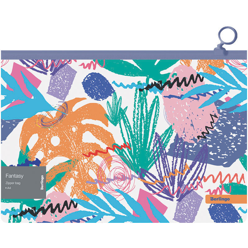 Папка-конверт на молнии Berlingo "Fantasy" A4, 180мкм, с рисунком Папка-конверт на молнии Berlingo "Fantasy" A4, 180мкм, с рисунком