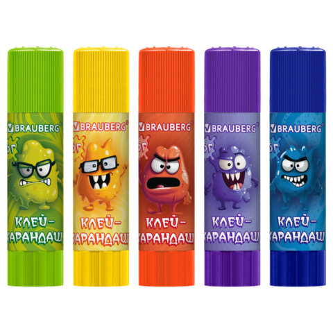 Клей-карандаш 15 г, кросс-серия МОНСТРИКИ, ассорти, BRAUBERG, 273237 Клей-карандаш 15 г, кросс-серия МОНСТРИКИ, ассорти, BRAUBERG, 273237