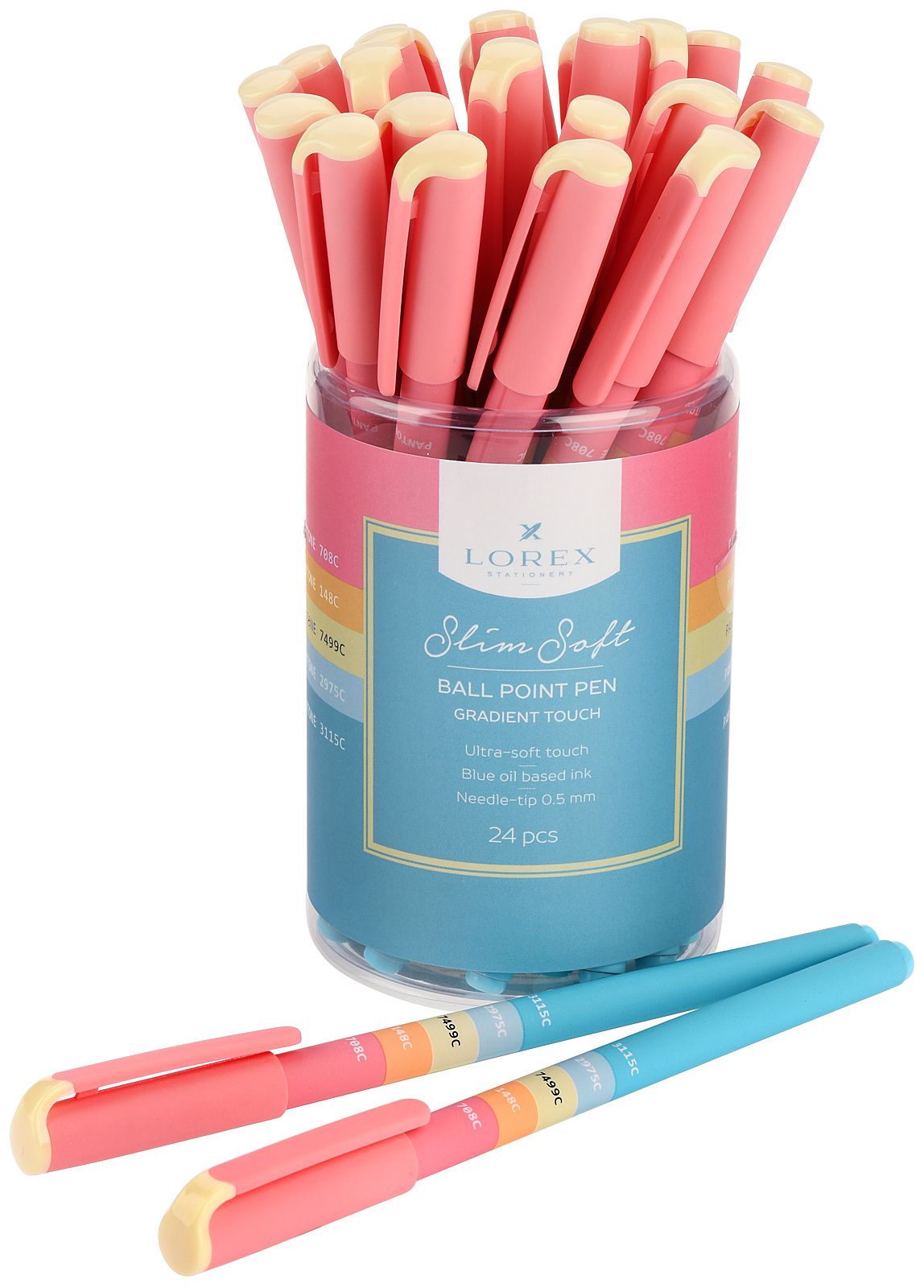 Ручка масляная LOREX LOREX GRADIENT TOUCH SLIM SOFT синий 0,5 мм роз.-голубой Ручка масляная LOREX LOREX GRADIENT TOUCH SLIM SOFT синий 0,5 мм роз.-голубой