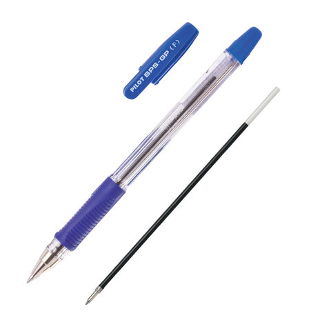 Ручка шариковая масляная с грипом PILOT "BPS-GP", СИНЯЯ, корпус Ручка шариковая масляная с грипом PILOT "BPS-GP", СИНЯЯ, корпус