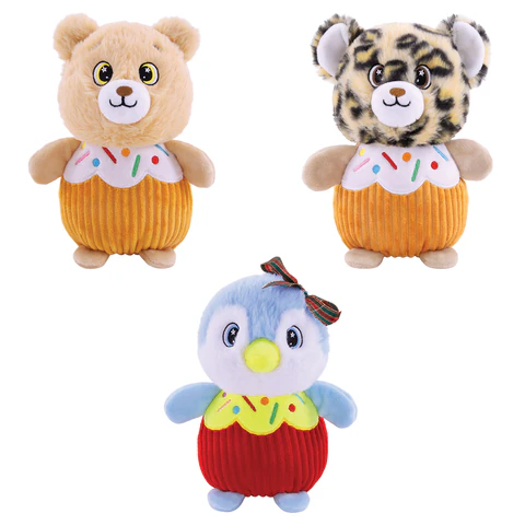 Игрушка мягкая "Животные в кексике", 18 см, ассорти 3 дизайна, WOOZOO Игрушка мягкая "Животные в кексике", 18 см, ассорти 3 дизайна, WOOZOO
