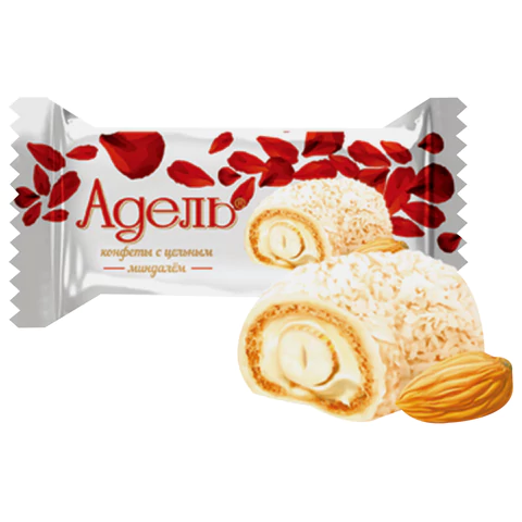 Конфеты АККОНД "Адель" с цельным миндалём, в кокосовой стружке, 500 г, Конфеты АККОНД "Адель" с цельным миндалём, в кокосовой стружке, 500 г,