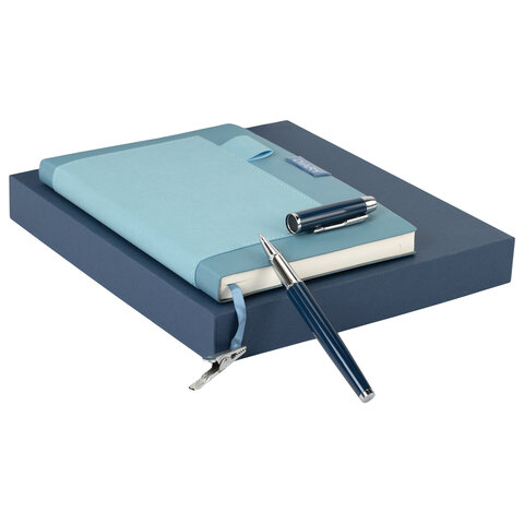 Ежедневник в наборе с ручкой А5, 144x210 мм, BRAUBERG "Style" под Ежедневник в наборе с ручкой А5, 144x210 мм, BRAUBERG "Style" под