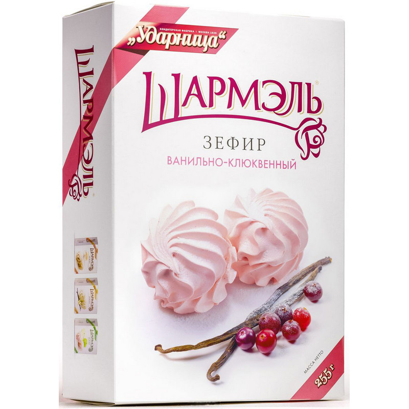 Зефир Шармэль Ванильно-клюквенный 255г Зефир Шармэль Ванильно-клюквенный 255г