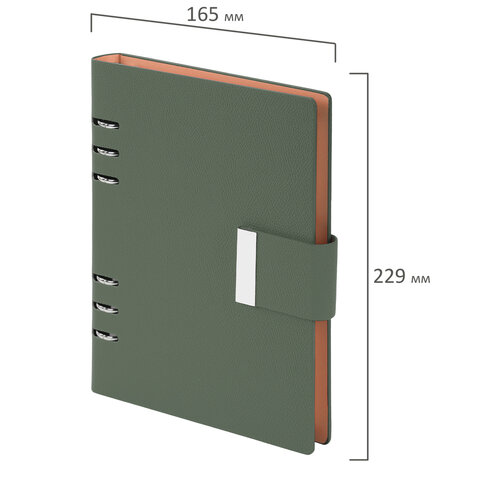 Ежедневник на кольцах в наборе с ручкой А5, 165x229 мм, BRAUBERG Ежедневник на кольцах в наборе с ручкой А5, 165x229 мм, BRAUBERG