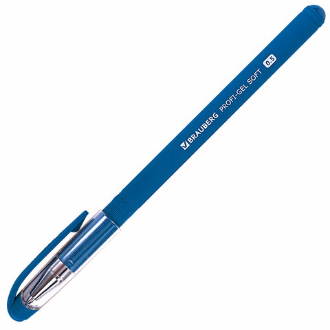 Ручка гелевая BRAUBERG "Profi-Gel SOFT", СИНЯЯ, линия письма 0,4 мм, Ручка гелевая BRAUBERG "Profi-Gel SOFT", СИНЯЯ, линия письма 0,4 мм,