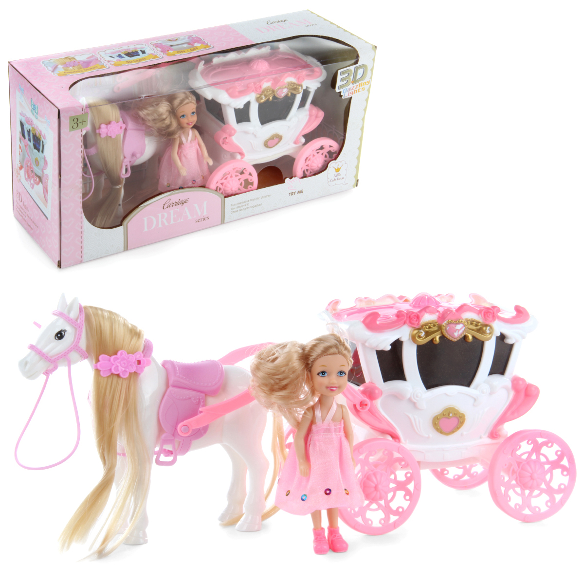 Карета с лошадью и принцесса, 38х12,5х19 коробка Карета с лошадью и принцесса, 38х12,5х19 коробка