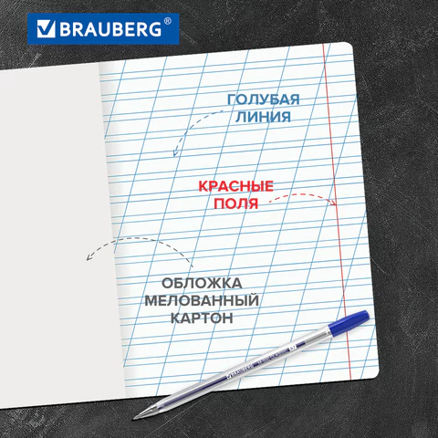 Тетради ДЭК 12 л. КОМПЛЕКТ 20 шт. BRAUBERG КЛАССИКА, косая линия, обложка