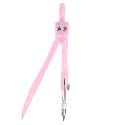 Циркуль BRAUBERG GEOMETRY, 120 мм, пастельно-розовый цвет, защитный колпачок, Циркуль BRAUBERG GEOMETRY, 120 мм, пастельно-розовый цвет, защитный колпачок,