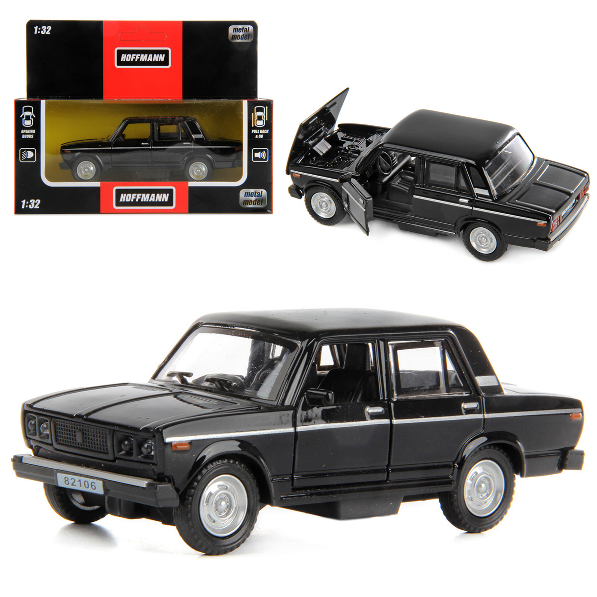 Машина металлическая РОССИЙСКИЙ АВТОПРОМ-6B1:32, звук/свет, двери и капот откр., Машина металлическая РОССИЙСКИЙ АВТОПРОМ-6B1:32, звук/свет, двери и капот откр.,