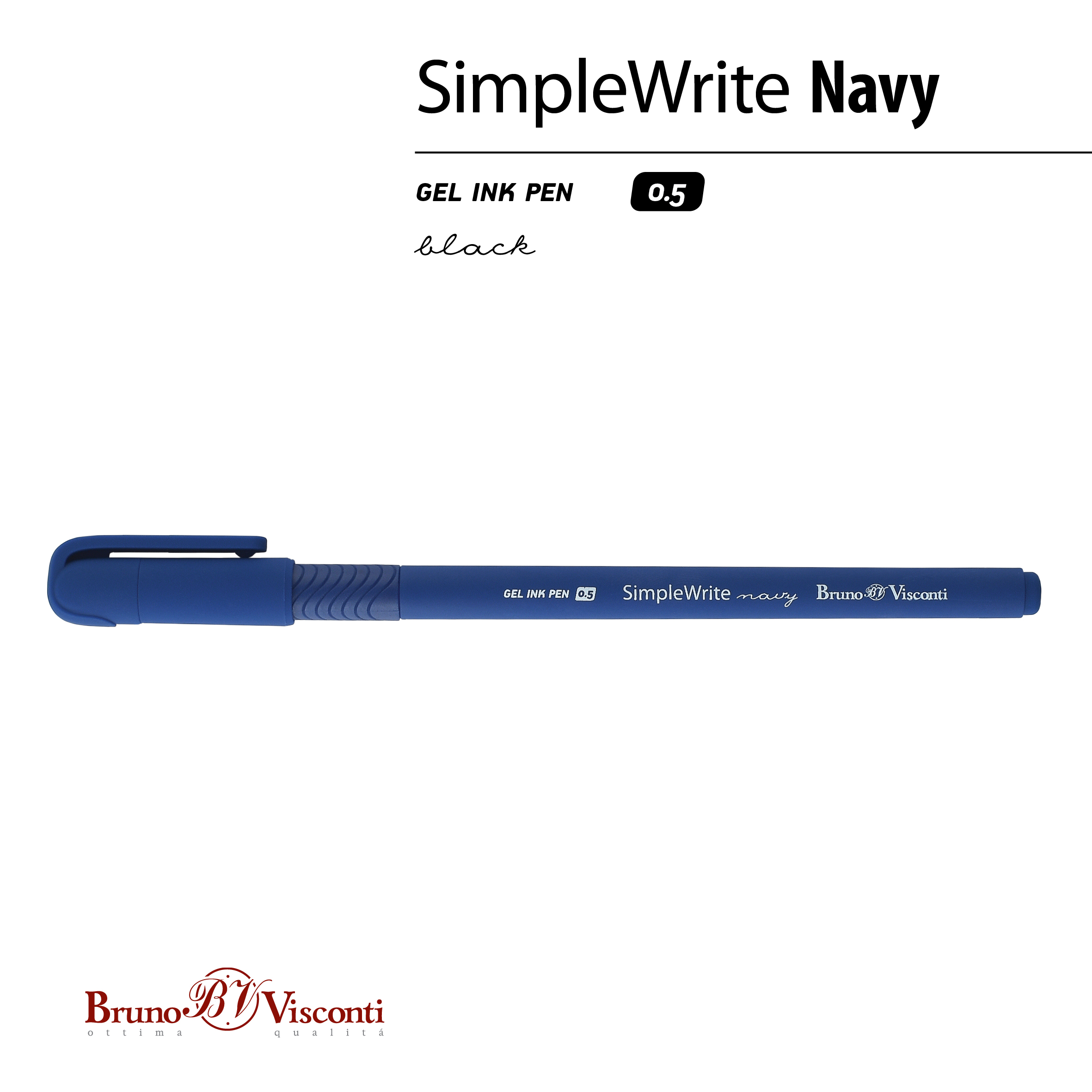 РУЧКА "SimpleWrite NAVY" ГЕЛЕВАЯ 0.5 ММ, ЧЕРНАЯ РУЧКА "SimpleWrite NAVY" ГЕЛЕВАЯ 0.5 ММ, ЧЕРНАЯ