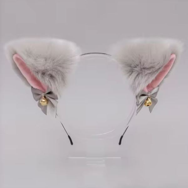 Карнавальный ободок Ушки меховые серые Карнавальный ободок Ушки меховые серые