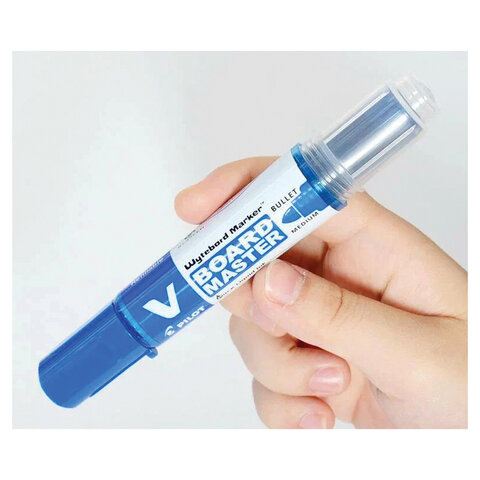 Маркер для доски PILOT "V-BOARD MASTER", СИНИЙ, круглый наконечник, 4